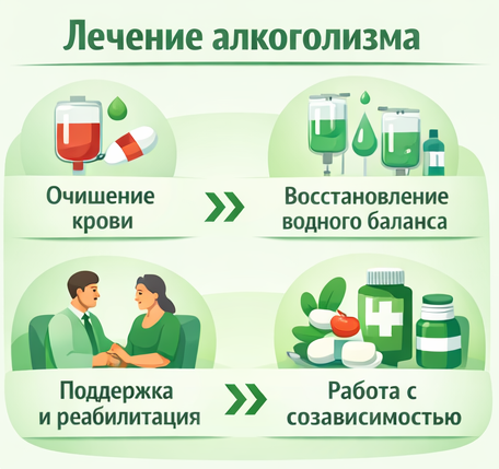 лечение алкоголизма в Краснослободске этапы